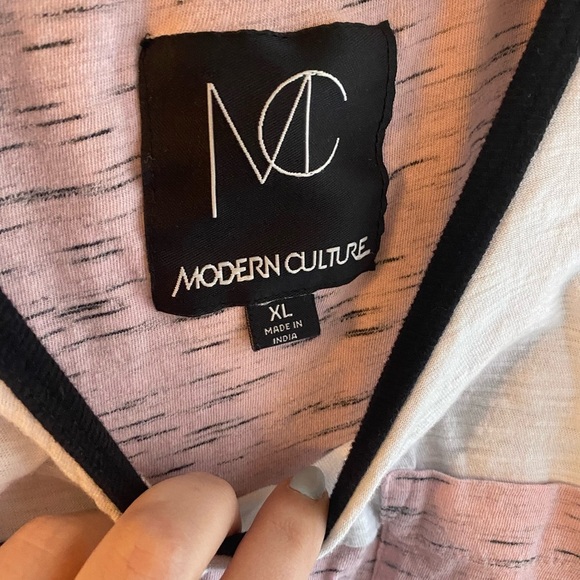 Men’s Cotton Tank Top Colorblock Black, Pink Gray Size XL Casual Beach Vacation - Picture 2 of 4